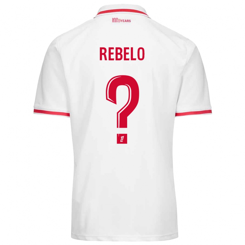 Homme Maillot Tiago Rebelo #0 Blanc Rouge Tenues Domicile 2024/25 T-Shirt Suisse