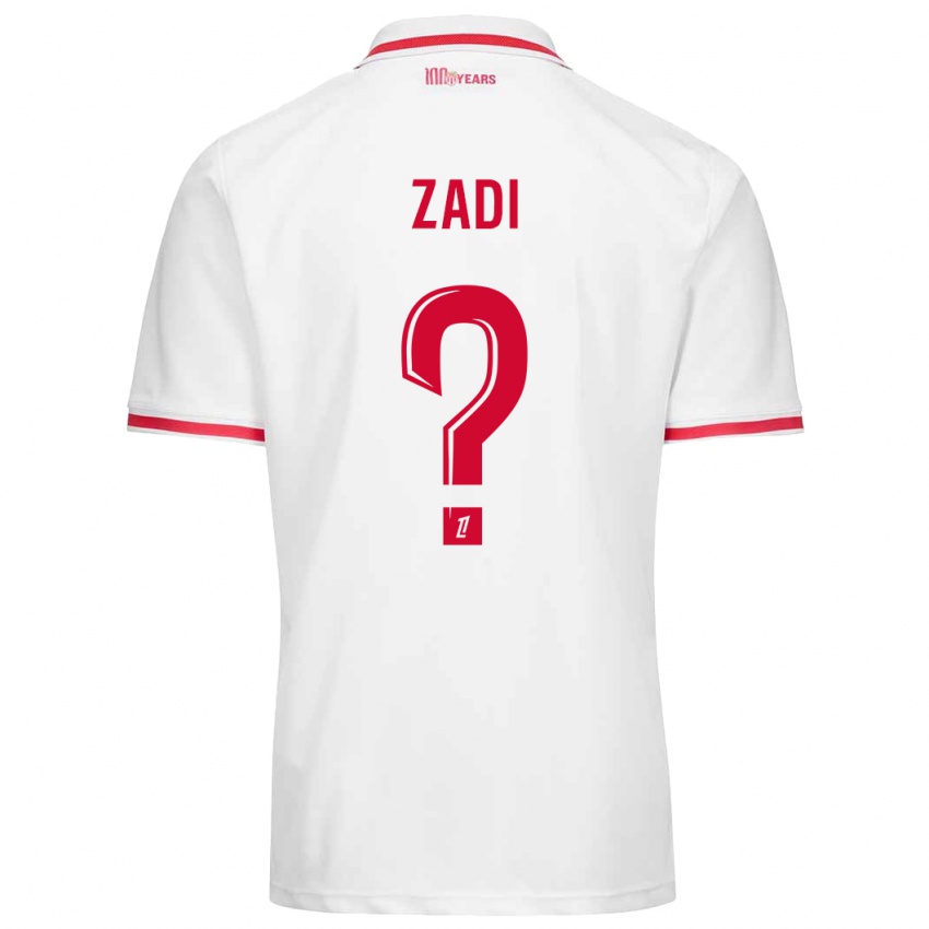 Homme Maillot Alain Zadi #0 Blanc Rouge Tenues Domicile 2024/25 T-Shirt Suisse