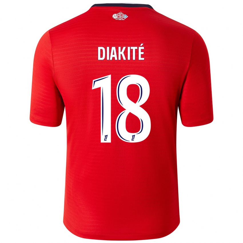 Homme Maillot Bafode Diakite #18 Rouge Blanc Tenues Domicile 2024/25 T-Shirt Suisse