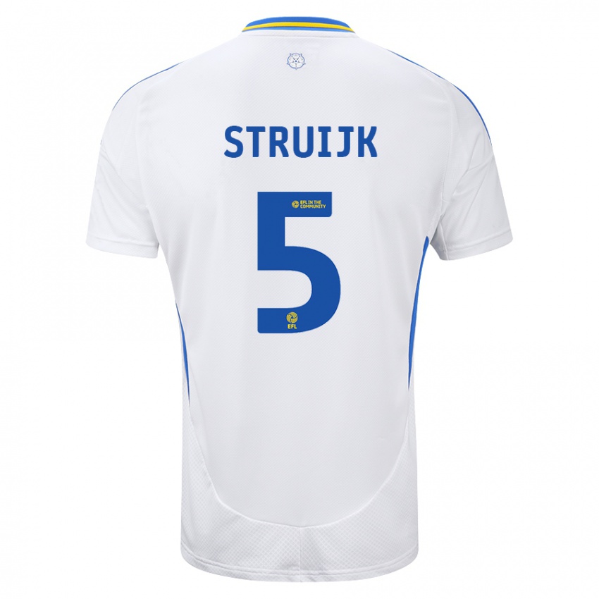 Herren Pascal Struijk #5 Weiß Blau Heimtrikot Trikot 2024/25 T-Shirt Schweiz