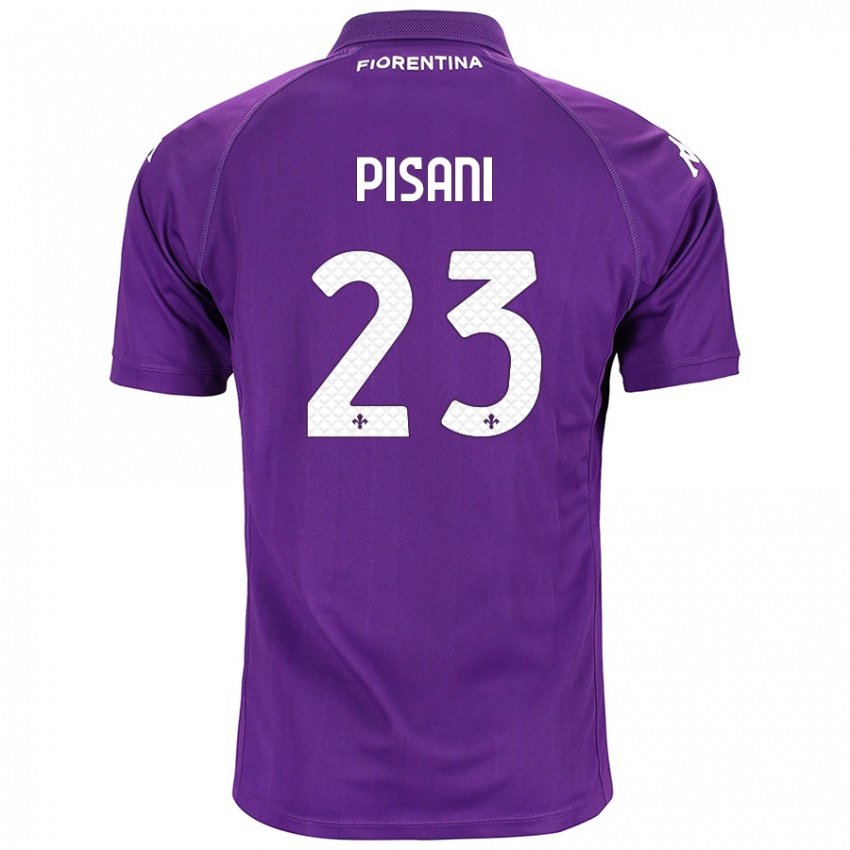 Homme Maillot Diego Pisani #23 Violet Tenues Domicile 2024/25 T-Shirt Suisse