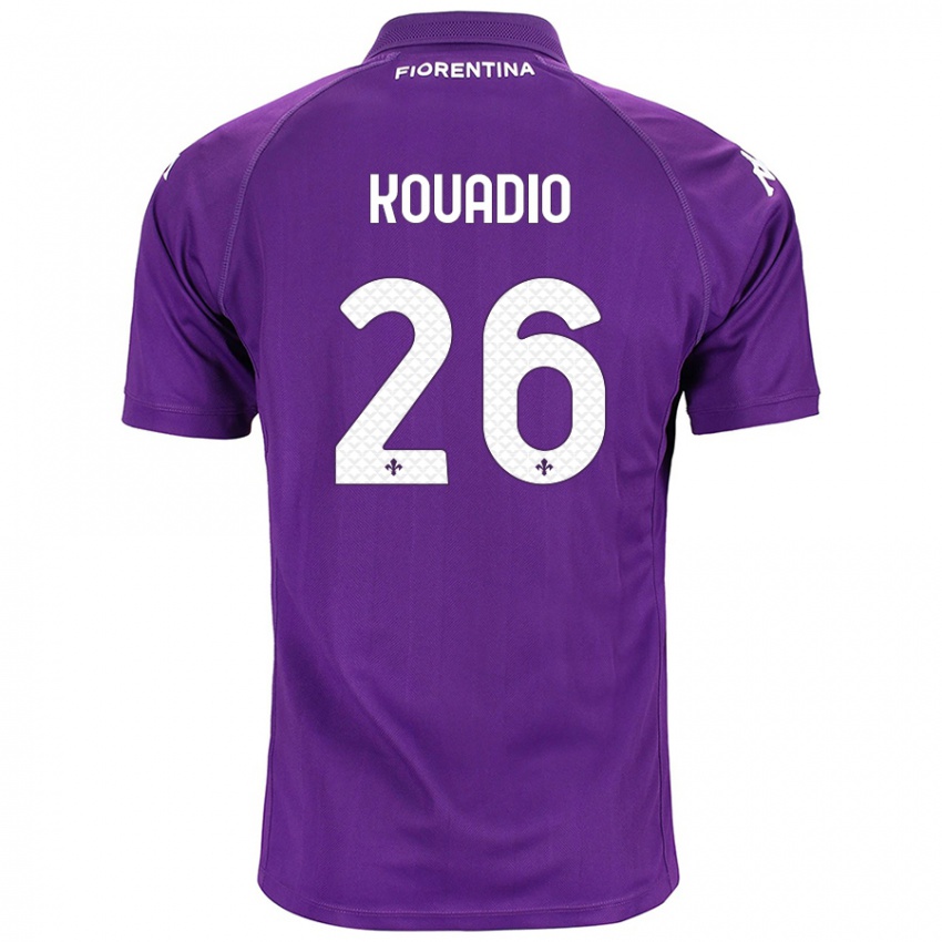 Homme Maillot Eddy Kouadio #26 Violet Tenues Domicile 2024/25 T-Shirt Suisse