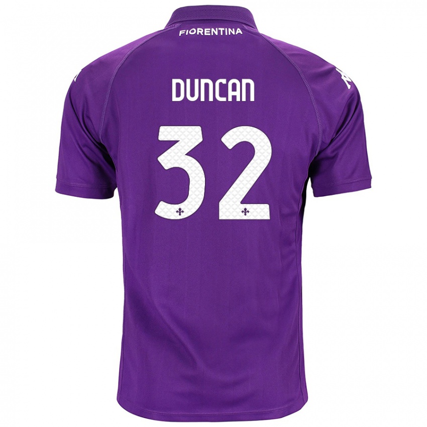 Homme Maillot Alfred Duncan #32 Violet Tenues Domicile 2024/25 T-Shirt Suisse