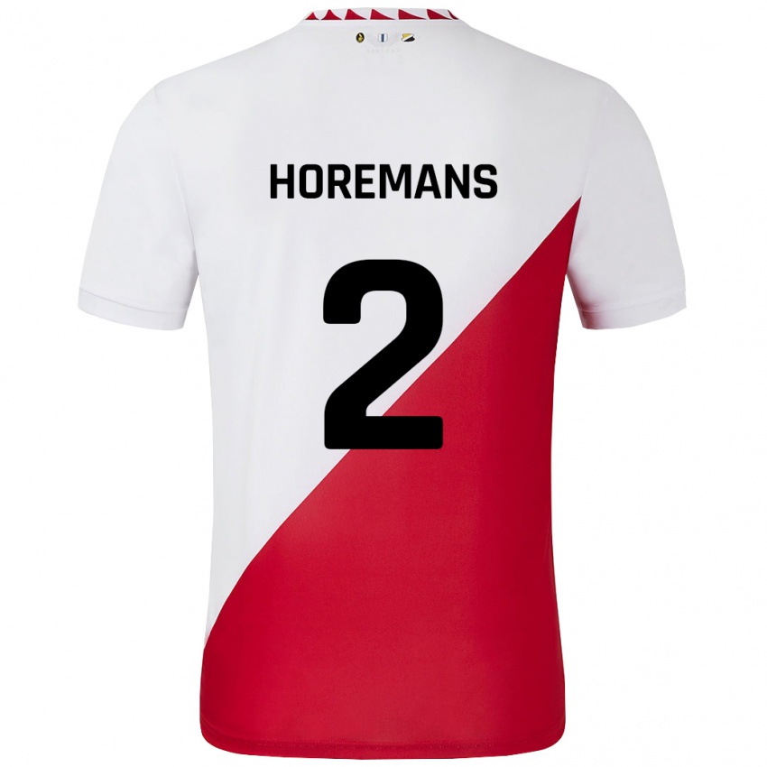 Herren Siebe Horemans #2 Weiß Rot Heimtrikot Trikot 2024/25 T-Shirt Schweiz