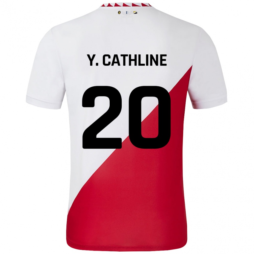 Herren Yoann Cathline #20 Weiß Rot Heimtrikot Trikot 2024/25 T-Shirt Schweiz