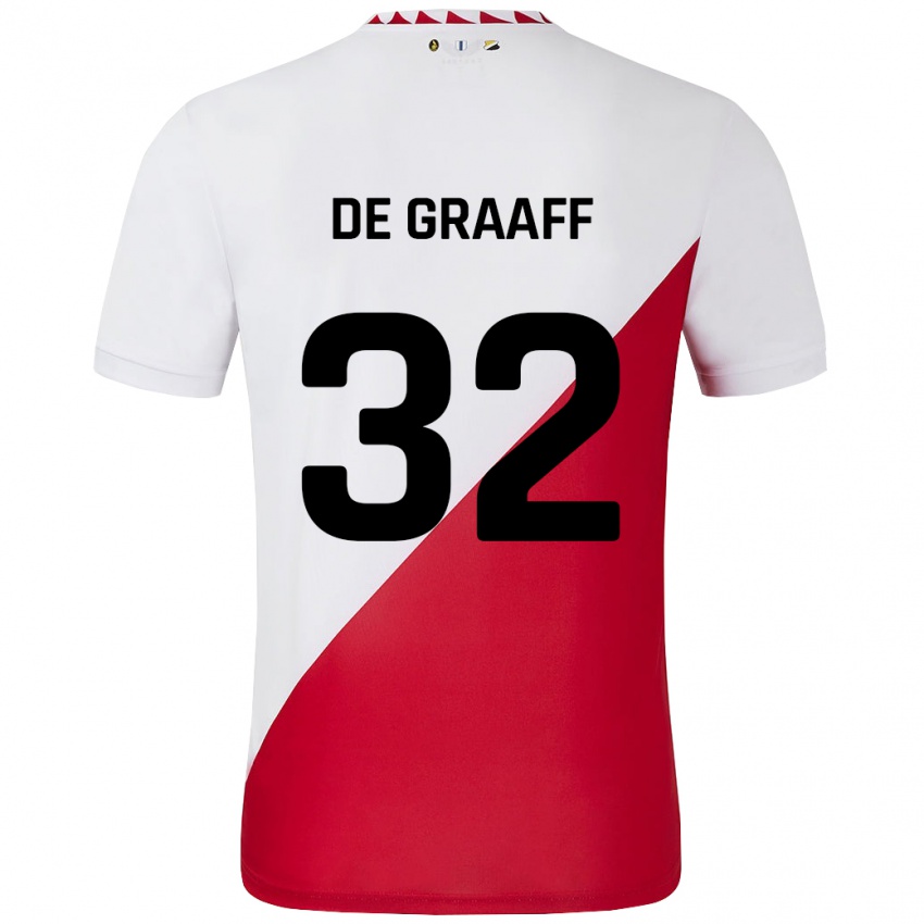 Herren Tom De Graaff #32 Weiß Rot Heimtrikot Trikot 2024/25 T-Shirt Schweiz