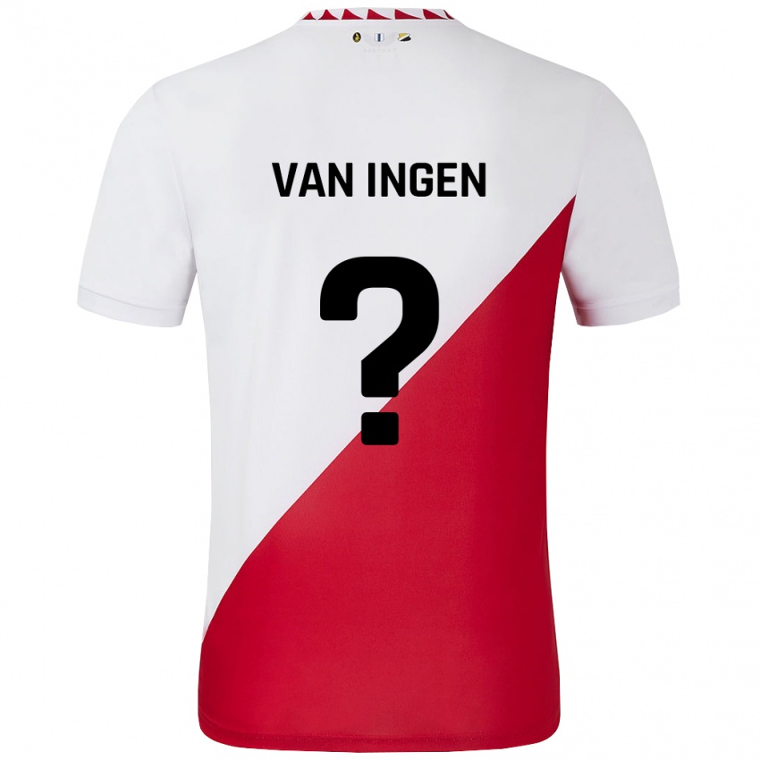 Herren Thijs Van Ingen #0 Weiß Rot Heimtrikot Trikot 2024/25 T-Shirt Schweiz