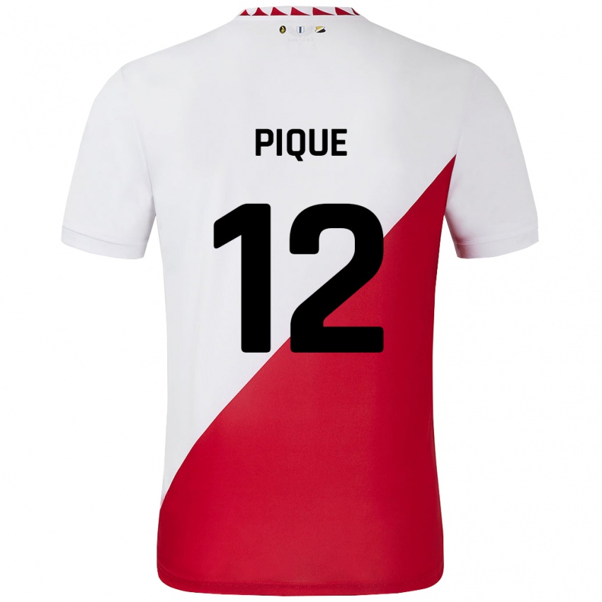 Herren Naomi Piqué #12 Weiß Rot Heimtrikot Trikot 2024/25 T-Shirt Schweiz