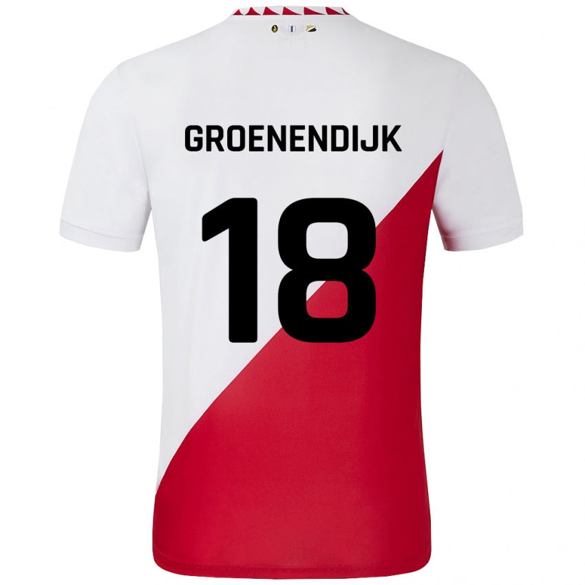 Herren Tami Groenendijk #18 Weiß Rot Heimtrikot Trikot 2024/25 T-Shirt Schweiz