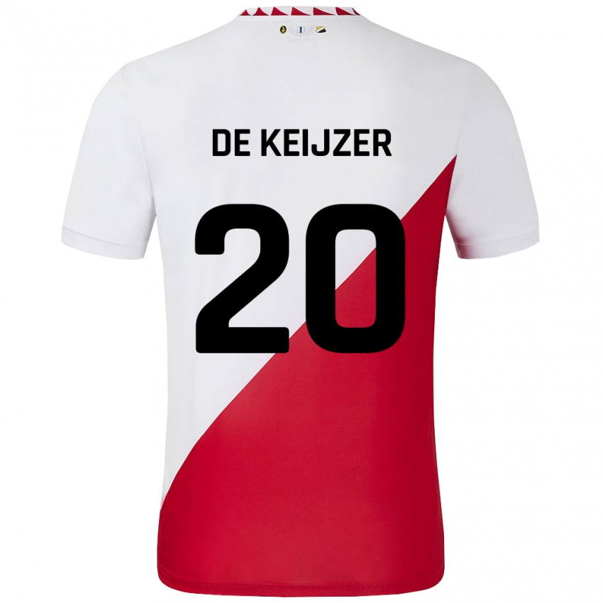 Herren Lotje De Keijzer #20 Weiß Rot Heimtrikot Trikot 2024/25 T-Shirt Schweiz