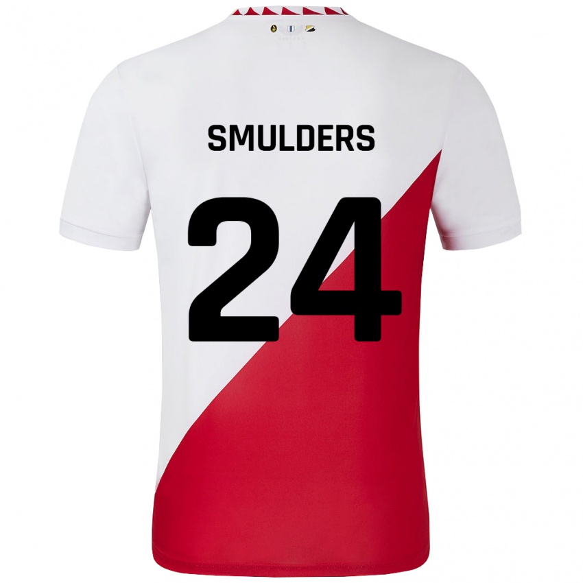 Herren Anniek Smulders #24 Weiß Rot Heimtrikot Trikot 2024/25 T-Shirt Schweiz