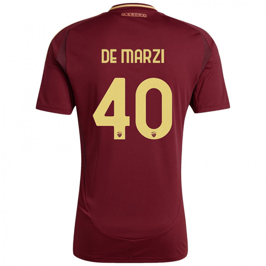 Herren Giorgio De Marzi #40 Rot Braun Gold Heimtrikot Trikot 2024/25 T-Shirt Schweiz