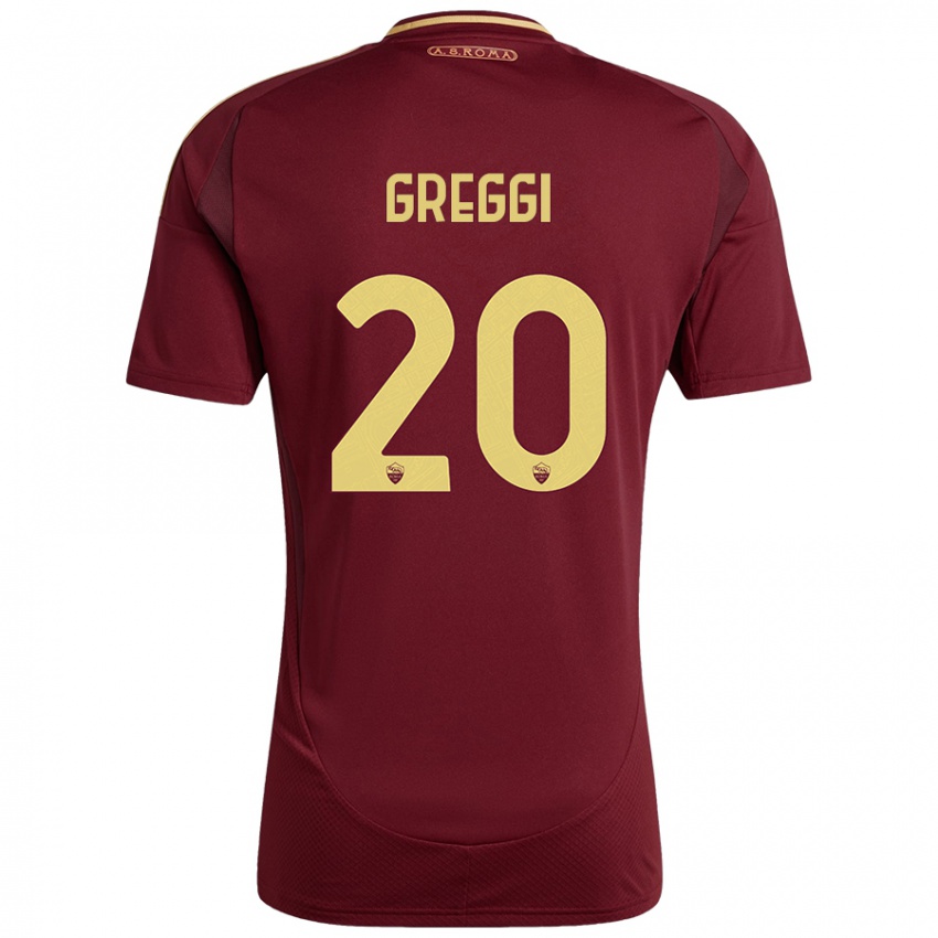 Herren Giada Greggi #20 Rot Braun Gold Heimtrikot Trikot 2024/25 T-Shirt Schweiz