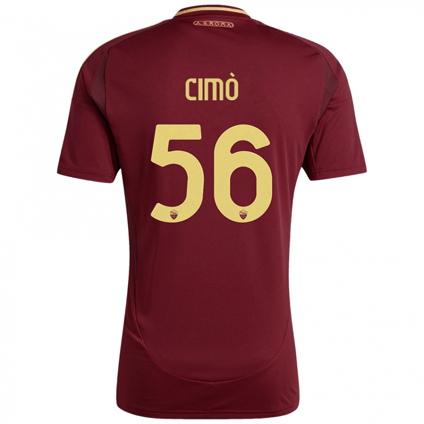 Herren Giada Cimò #56 Rot Braun Gold Heimtrikot Trikot 2024/25 T-Shirt Schweiz