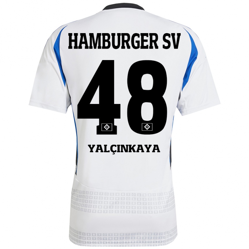 Herren Bilal Yalcinkaya #48 Weiß Blau Heimtrikot Trikot 2024/25 T-Shirt Schweiz