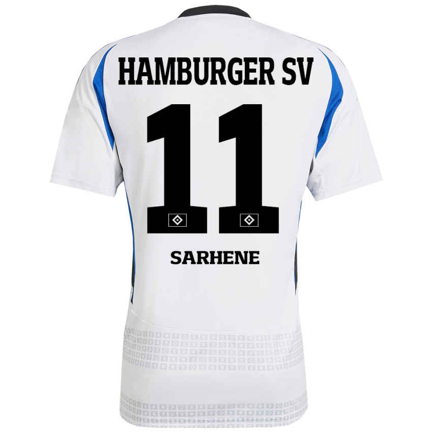 Herren Clement Nana-Sarhene #11 Weiß Blau Heimtrikot Trikot 2024/25 T-Shirt Schweiz