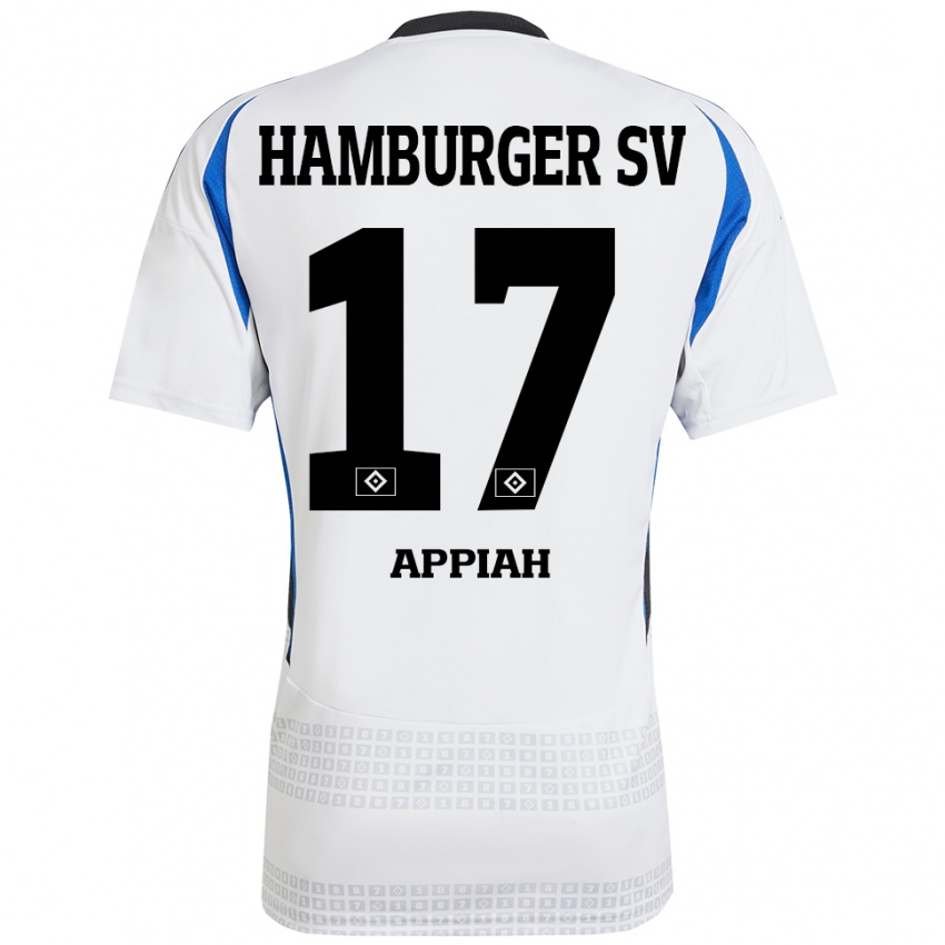 Herren Emmanuel Appiah #17 Weiß Blau Heimtrikot Trikot 2024/25 T-Shirt Schweiz