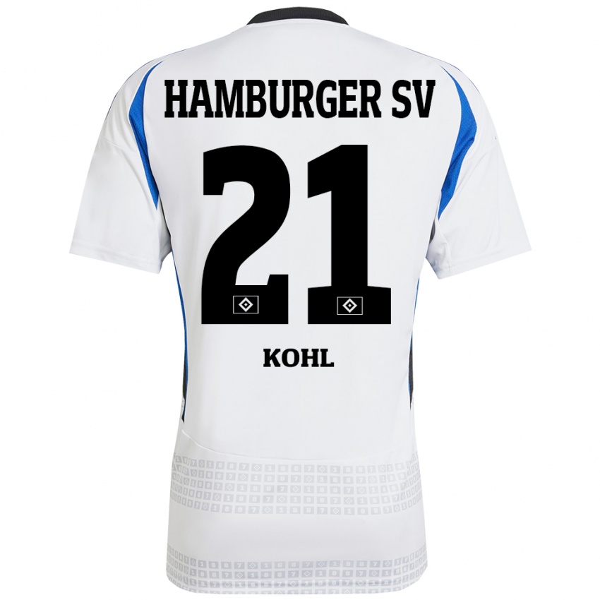 Herren Ohene Köhl #21 Weiß Blau Heimtrikot Trikot 2024/25 T-Shirt Schweiz