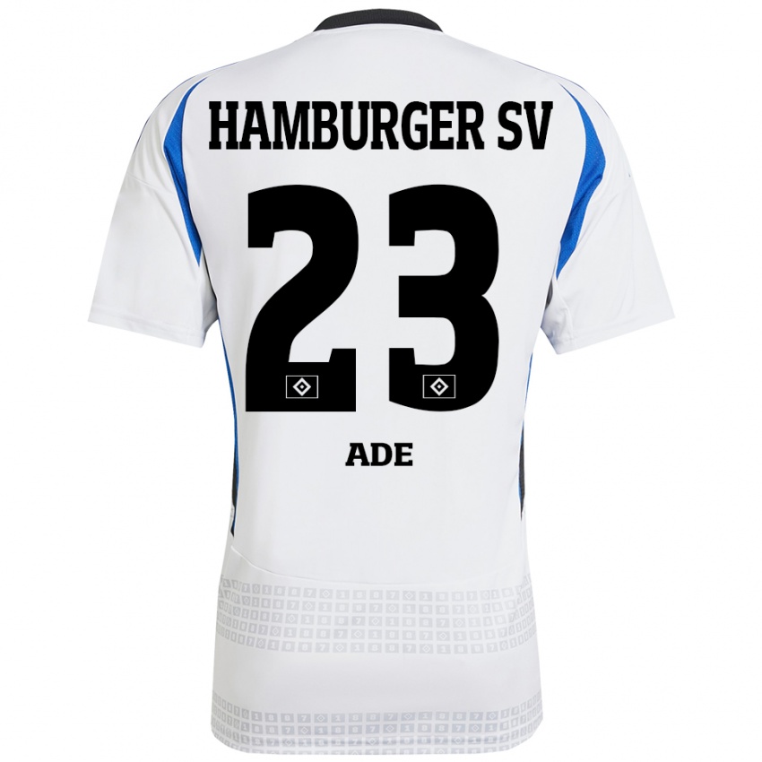 Herren Jeremy Ade #23 Weiß Blau Heimtrikot Trikot 2024/25 T-Shirt Schweiz