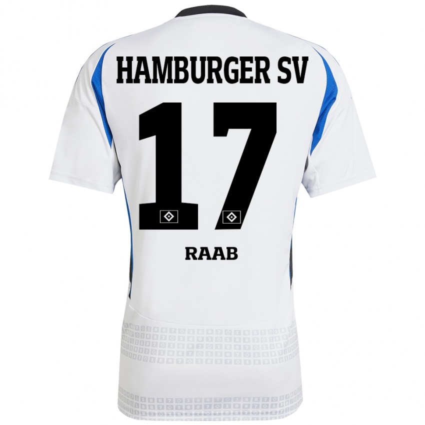 Herren Lotte Raab #17 Weiß Blau Heimtrikot Trikot 2024/25 T-Shirt Schweiz