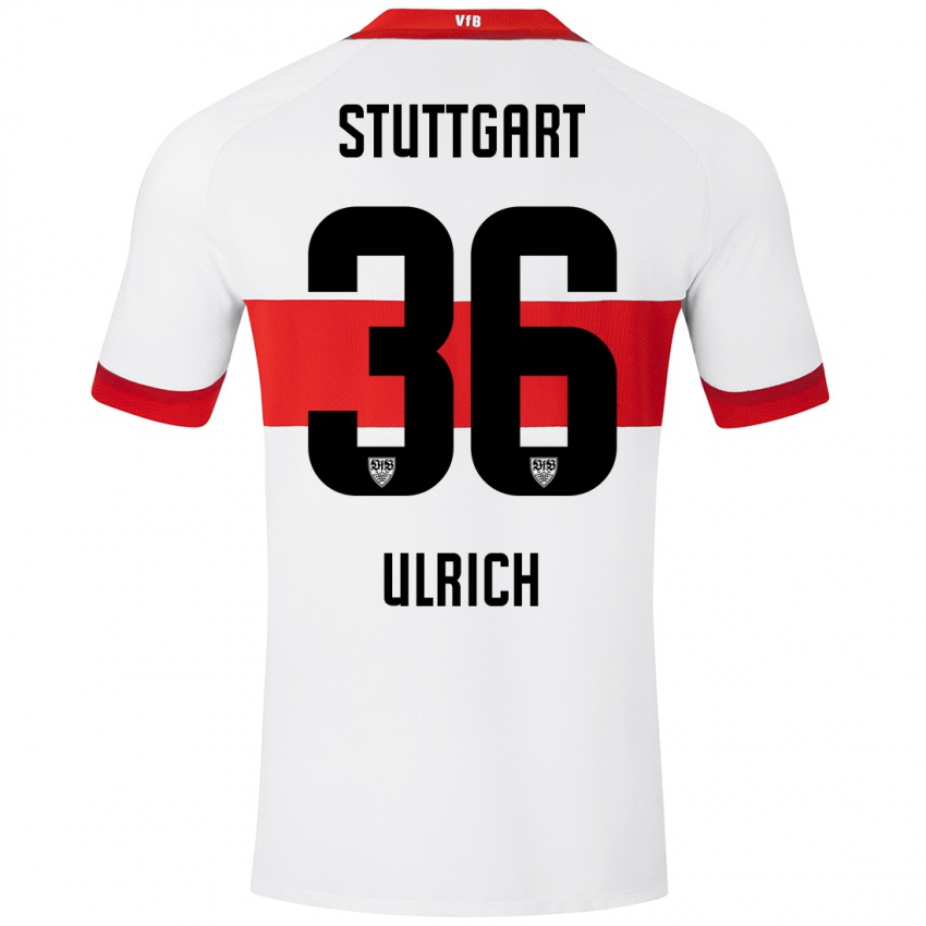 Herren Laurin Ulrich #36 Weiß Rot Heimtrikot Trikot 2024/25 T-Shirt Schweiz