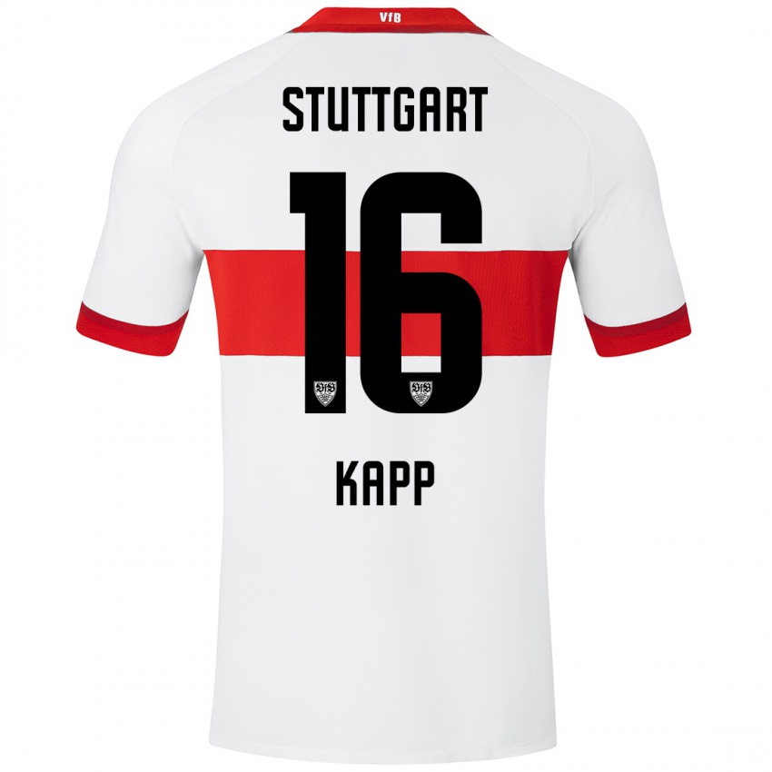 Herren Patrick Kapp #16 Weiß Rot Heimtrikot Trikot 2024/25 T-Shirt Schweiz