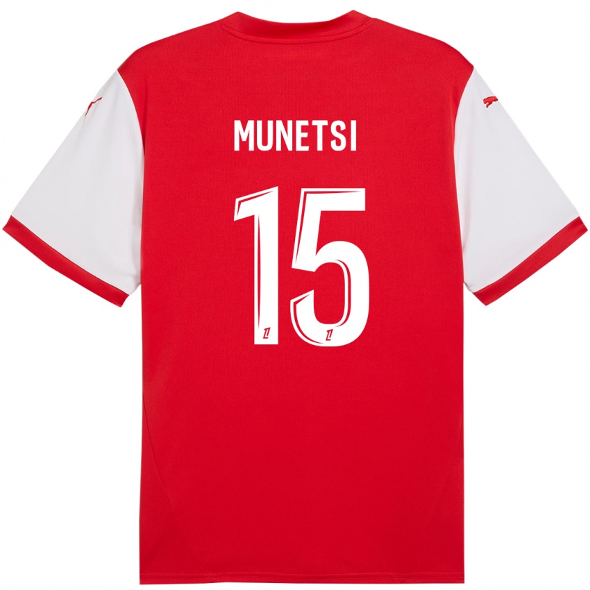 Herren Marshall Munetsi #15 Rot Weiß Heimtrikot Trikot 2024/25 T-Shirt Schweiz