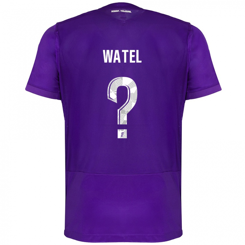 Homme Maillot Kylian Watel #0 Violet Blanc Tenues Domicile 2024/25 T-Shirt Suisse