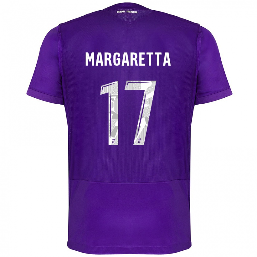 Herren Jessica Margaretta #17 Violett Weiß Heimtrikot Trikot 2024/25 T-Shirt Schweiz