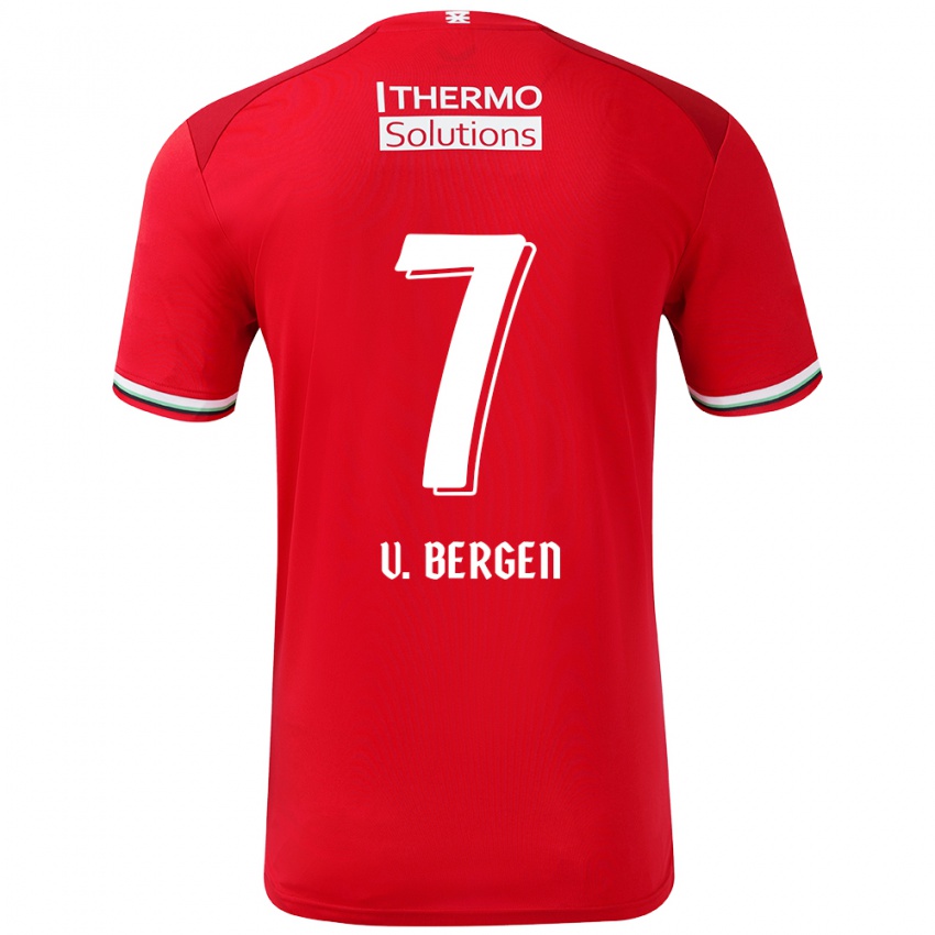 Herren Mitchell Van Bergen #7 Rot Weiß Heimtrikot Trikot 2024/25 T-Shirt Schweiz