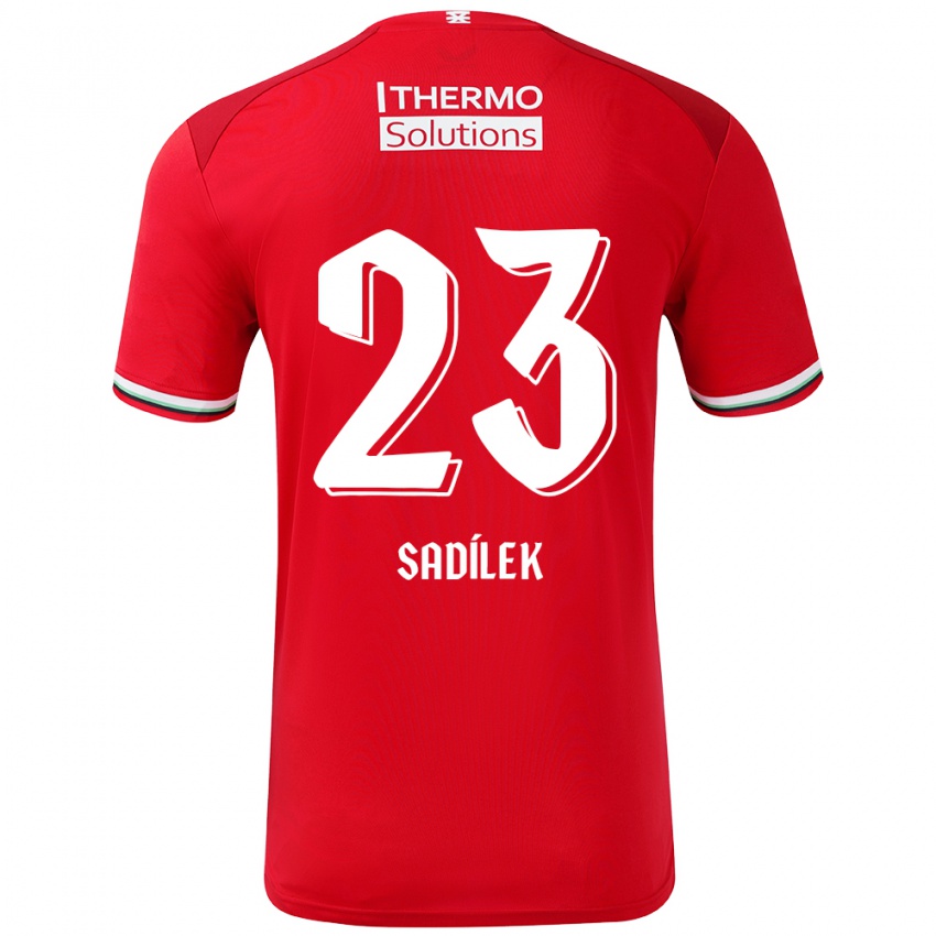 Herren Michal Sadilek #23 Rot Weiß Heimtrikot Trikot 2024/25 T-Shirt Schweiz