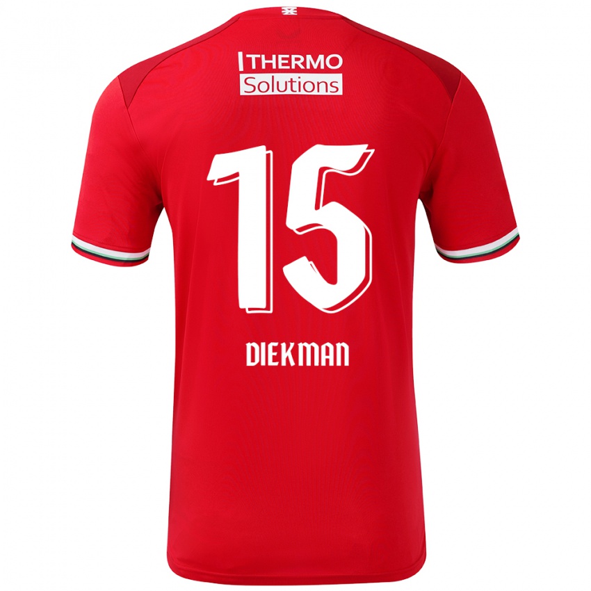 Herren Jill Diekman #15 Rot Weiß Heimtrikot Trikot 2024/25 T-Shirt Schweiz