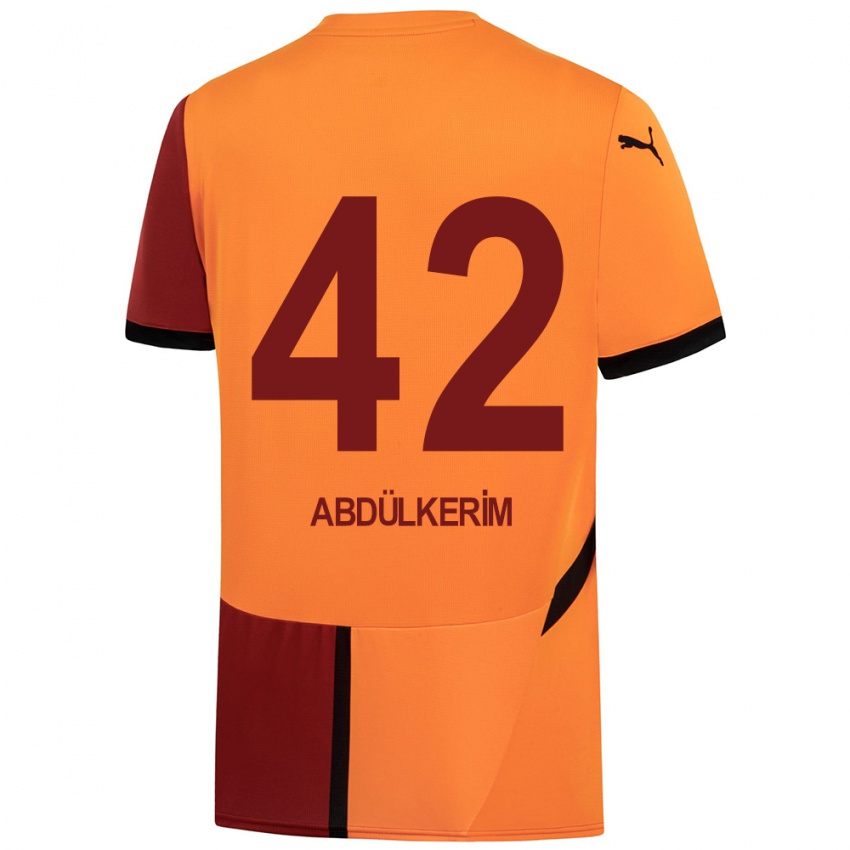 Homme Maillot Abdülkerim Bardakcı #42 Jaune Rouge Tenues Domicile 2024/25 T-Shirt Suisse