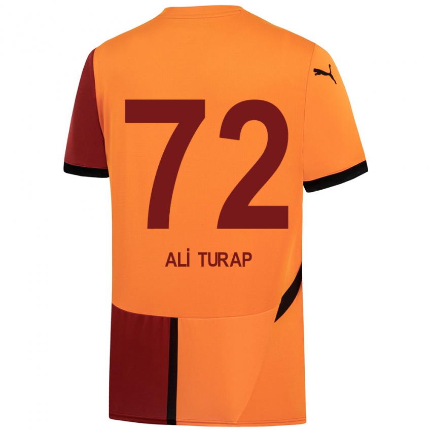 Homme Maillot Ali Turap Bülbül #72 Jaune Rouge Tenues Domicile 2024/25 T-Shirt Suisse