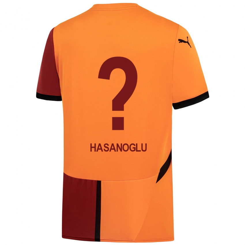 Homme Maillot Cinar Hasanoglu #0 Jaune Rouge Tenues Domicile 2024/25 T-Shirt Suisse