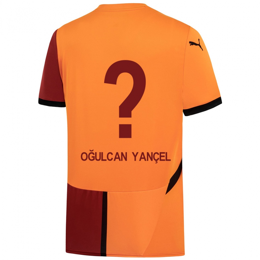 Homme Maillot Necati Oğulcan Yançel #0 Jaune Rouge Tenues Domicile 2024/25 T-Shirt Suisse