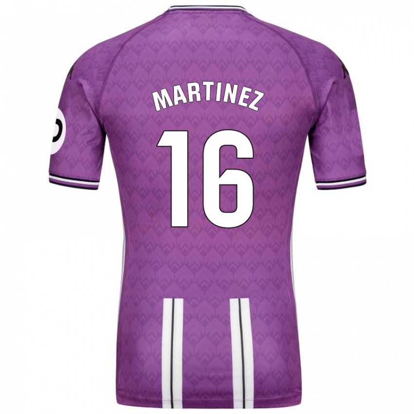 Homme Maillot Jesús Martínez #16 Violet Blanc Tenues Domicile 2024/25 T-Shirt Suisse