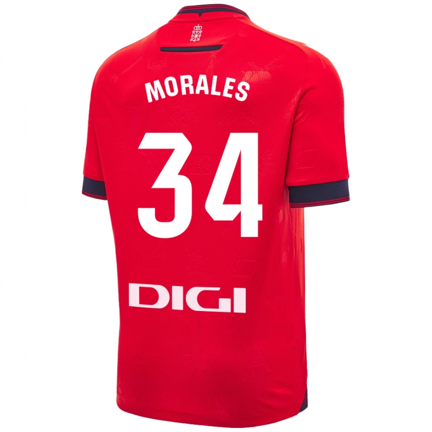 Herren Anai Morales #34 Rot Weiß Heimtrikot Trikot 2024/25 T-Shirt Schweiz