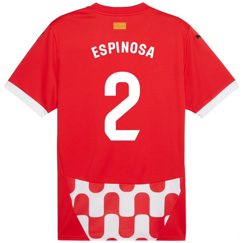 Homme Maillot Bernardo Espinosa #2 Rouge Blanc Tenues Domicile 2024/25 T-Shirt Suisse