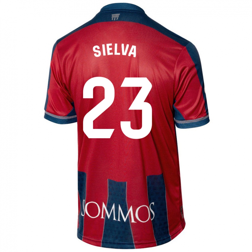 Herren Óscar Sielva #23 Rot Blau Heimtrikot Trikot 2024/25 T-Shirt Schweiz