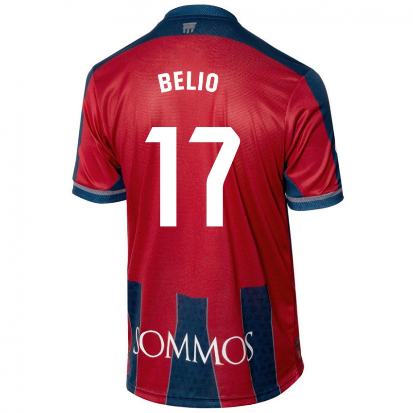 Homme Maillot Marta Belio #17 Rouge Bleu Tenues Domicile 2024/25 T-Shirt Suisse