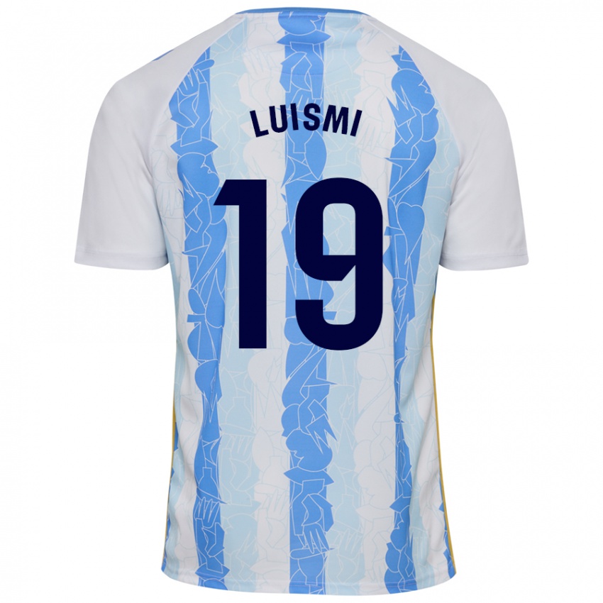 Homme Maillot Luismi Sánchez #19 Blanc Bleu Tenues Domicile 2024/25 T-Shirt Suisse