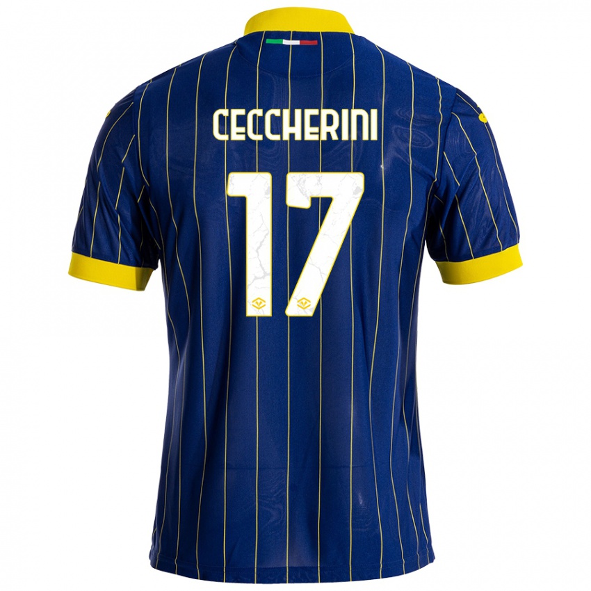 Herren Federico Ceccherini #17 Blau Gelb Heimtrikot Trikot 2024/25 T-Shirt Schweiz