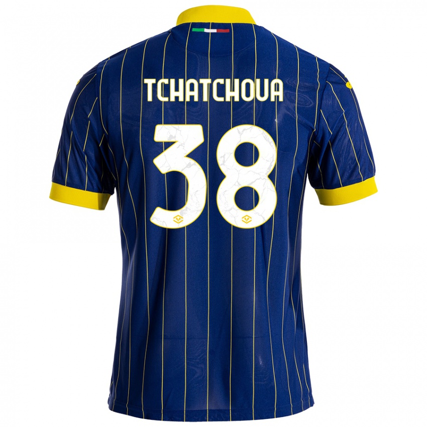 Herren Jackson Tchatchoua #38 Blau Gelb Heimtrikot Trikot 2024/25 T-Shirt Schweiz