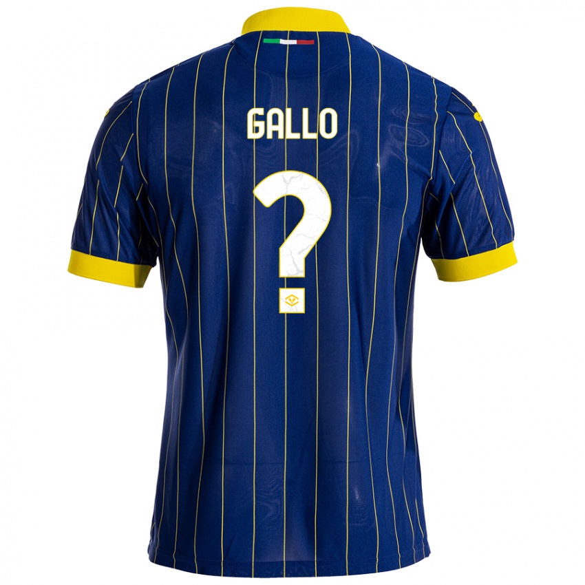 Herren Alessio Gallo #0 Blau Gelb Heimtrikot Trikot 2024/25 T-Shirt Schweiz