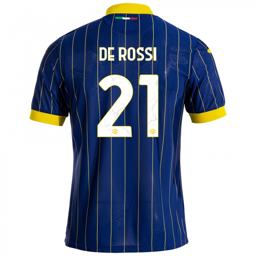 Herren Michele De Rossi #21 Blau Gelb Heimtrikot Trikot 2024/25 T-Shirt Schweiz