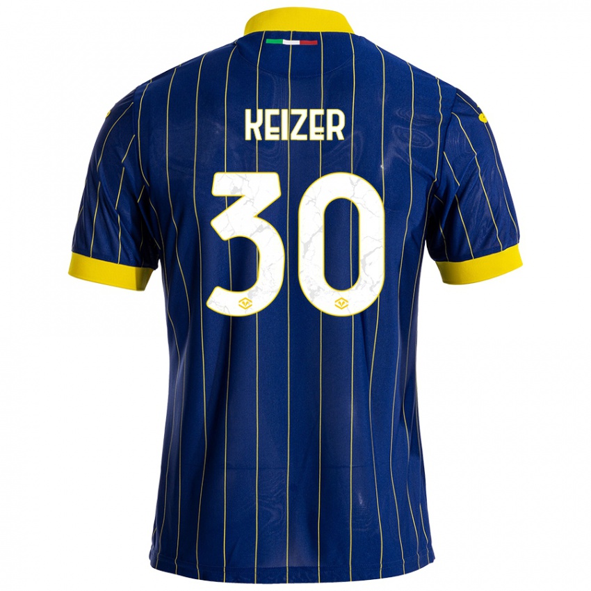 Herren Fanny Keizer #30 Blau Gelb Heimtrikot Trikot 2024/25 T-Shirt Schweiz