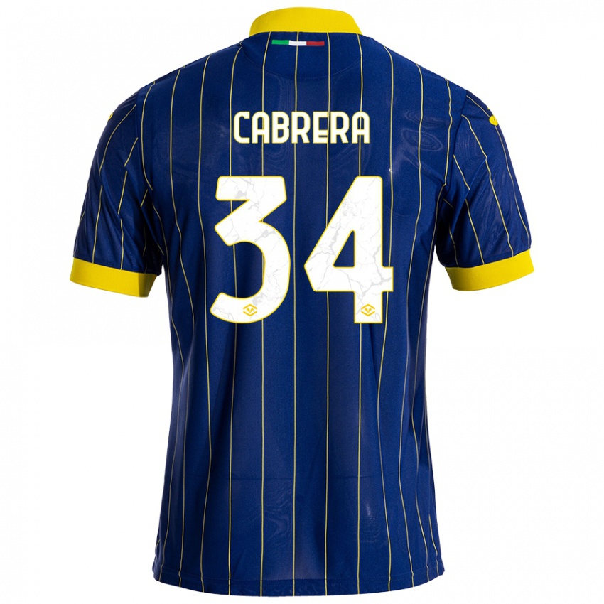 Herren Ilena Cabrera #34 Blau Gelb Heimtrikot Trikot 2024/25 T-Shirt Schweiz