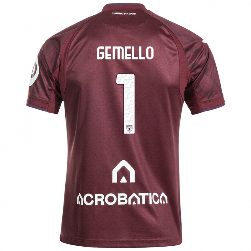 Homme Maillot Luca Gemello #1 Bordeaux Blanc Tenues Domicile 2024/25 T-Shirt Suisse