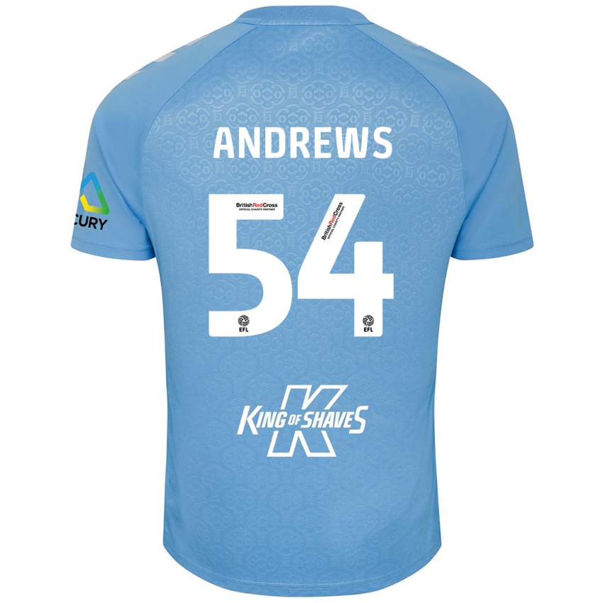 Herren Kai Andrews #54 Blau Weiß Heimtrikot Trikot 2024/25 T-Shirt Schweiz